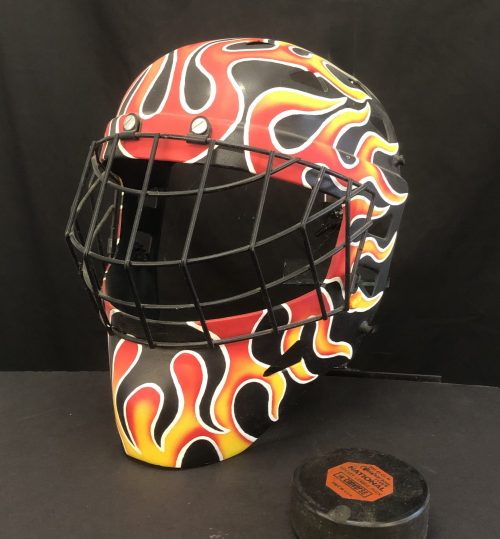 Flaming Helmet Painted